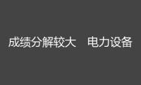 成績分解較大　電力設備職業盈余才能有望改進